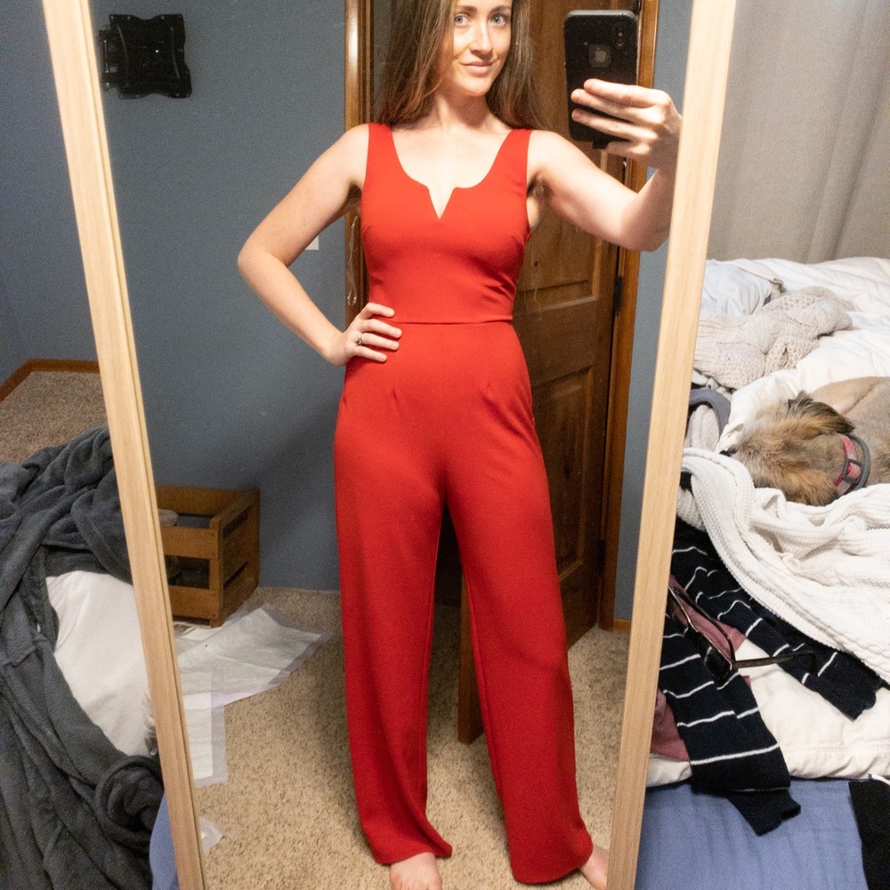 Francescas Red Jumpsuit